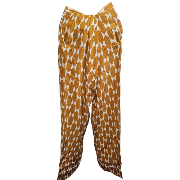 NWT Tory Burch Devi Pant in Gold Diamond Tile Size 6 - Picture 10 of 10